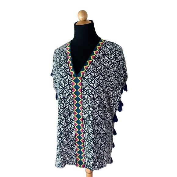 Escapada Living Embroidered Joana Tassel Top Size Medium - Picture 9 of 12
